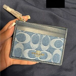 Coach Denim Blue Card Holder